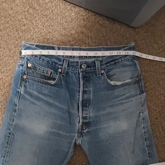 Levis 501 button fly de-stress jeans - Picture 11 of 11